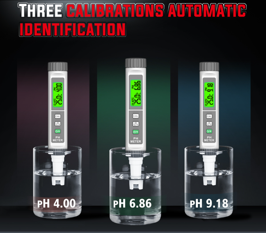 HT630A/B High Precision Digital Water Quality Monitor Tester PH Temperature Meter Backlight Data Hold for Aquariums Custom ODM