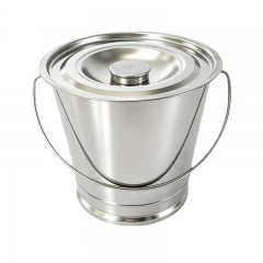 SSBP-304Scale-15L High Quality 15L 304 Stainless Steel bucket portable Handle Bucket