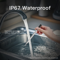 DT-129 Dual Probe Wireless Meat Thermometer Bluetooth 5.3 820ft Range IP67 Probes 48H Battery Ceramic+304 Probe Magnet Base
