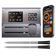 FM2209 Digital Bluetooth Wireless Meat Thermometer Smart TFT Display Food Grade Stainless Steel Probe Oven Plastic
