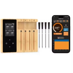 FM2302 Smart Bluetooth Wireless Meat Thermometer TFT Display Screen 4 Probes Oven Grill Food Thermometers