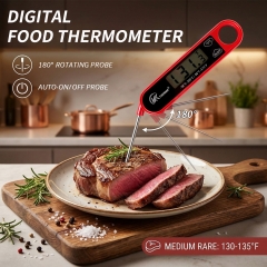 E171 Digital Food Thermometer Foldable Meat Thermometer Stainless Steel Probe BBQ Grill Cooking Thermometer