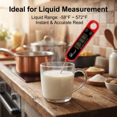 E171 Digital Food Thermometer Foldable Meat Thermometer Stainless Steel Probe BBQ Grill Cooking Thermometer