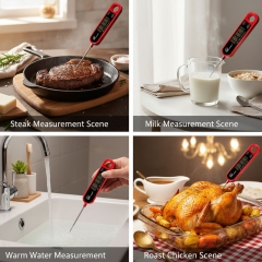 E171 Digital Food Thermometer Foldable Meat Thermometer Stainless Steel Probe BBQ Grill Cooking Thermometer