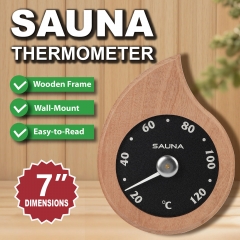 KT-X64 20-120℃ Sauna Thermometer for Home Sauna Comfort and Relaxation Equipment Accessory Household Dial Design