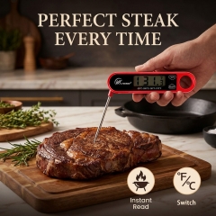 E171 Digital Food Thermometer Foldable Meat Thermometer Stainless Steel Probe BBQ Grill Cooking Thermometer