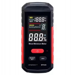 WT635 Digital High-Performance Wood Moisture Meter ABS with 8 Adjustable Gears Data Hold Function Large LCD Scanner China Made