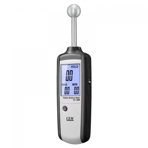 DT-128M LCD Digital Non-Contact Pinless Moisture Meter with 20-40mm Measurement Depth and Dampness Indicator