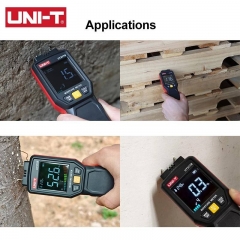 UT377B High Accuracy Pin Moisture Meter Wood Humidity Tester Building Materials Measurement Timber Damp Detector LED
