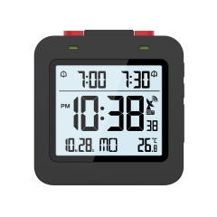MS-3552 RCC radio wave alarm double alarm indoor temperature clock perpetual calendar electronic clock desk clock