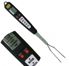 S-220 Portable BBQ Temperature Fork - Food-Grade Material, Fast & Accurate Meat Thermometer for Grilling and Cooking