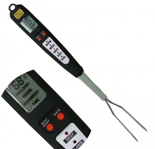 S-220 Portable BBQ Temperature Fork - Food-Grade Material, Fast & Accurate Meat Thermometer for Grilling and Cooking
