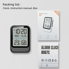 MS-8007C Alarm Clock Electronic Calendar Digital Temperature Humidity Snooze Time Thermometer Hygrometer Alarm Clock