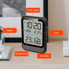 MS-8007C Alarm Clock Electronic Calendar Digital Temperature Humidity Snooze Time Thermometer Hygrometer Alarm Clock
