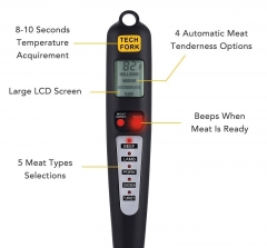 S-220 Portable BBQ Temperature Fork - Food-Grade Material, Fast & Accurate Meat Thermometer for Grilling and Cooking