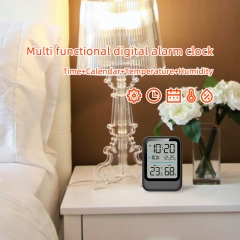 MS-8007C Alarm Clock Electronic Calendar Digital Temperature Humidity Snooze Time Thermometer Hygrometer Alarm Clock