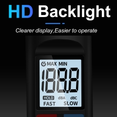 SK-38 Industrial Digital Sound Level Meter with Level Sensor 30-130dB Range 1.5dB/5dB Accuracy Portable Noise Meter