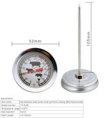 YH-B-4B Stainless Steel Instant Read Probe Thermometer BBQ Food Cooking Meat Gauge