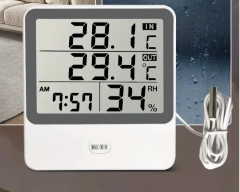 CX-1219 Household Digital Thermometer Hygrometer Electronic Indoor Thermometer Hygrometer Indoor Room Weather Station Alarm Clock