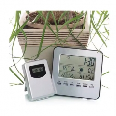 SN121 443 Mhz Wireless indoor and outdoor temperature and humidity meter, weather station alarm clock, electronic wireless thermometer
