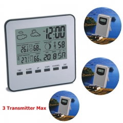SN121 443 Mhz Wireless indoor and outdoor temperature and humidity meter, weather station alarm clock, electronic wireless thermometer