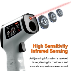 CX6050 -50～400°℃(-58~752°F) Digital Non Contact Industrial Infrared Thermometer Gun Food 550C No Touch for IP65 Rated 3C Accuracy Adjustable