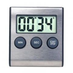 JS-109 Digital Kitchen Timer Magnetic Digital Chronometer LCD Screen Digital Magnet Alarm Clock Cooking Count up Countdown Stopwatch