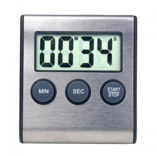 JS-109 Digital Kitchen Timer Magnetic Digital Chronometer LCD Screen Digital Magnet Alarm Clock Cooking Count up Countdown Stopwatch
