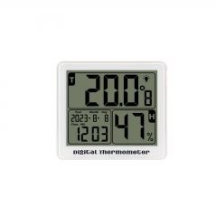 SH-210 Wireless Indoor Digital Thermometer & Hygrometer with LCD Display ABS Material Alarm Date/Time Display