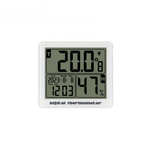 SH-210 Wireless Indoor Digital Thermometer & Hygrometer with LCD Display ABS Material Alarm Date/Time Display