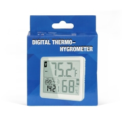 SH-210 Wireless Indoor Digital Thermometer & Hygrometer with LCD Display ABS Material Alarm Date/Time Display