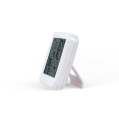 SH-018 Wireless Digital Weather Station Thermometer Alarm Clock Temperature Humidity Monitor LCD Display IP5X Rated 1 Year Warranty