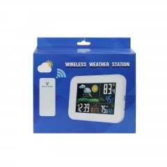 Smart Wireless for SH-007 Large-Display Color Weather Station with Temperature Humidity Monitoring USB Charging