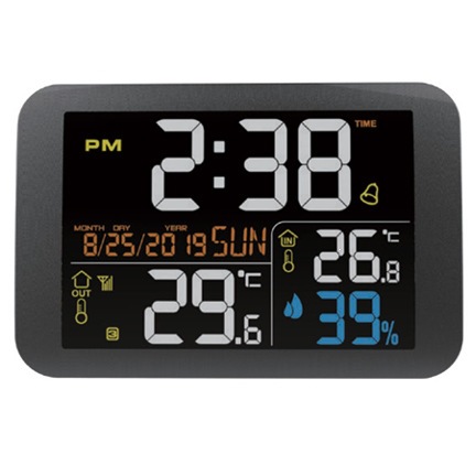 SH-8045B Digital Wireless Weather Station Indoor Outdoor Thermometer Hygrometer Colorful LCD Weather Forecast OEM/ODM Customizable ABS