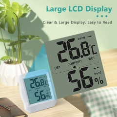 DTH-166A Mini Size Digital LCD Display Thermometer Hygrometer with Temperature and Humidity Changing Trends and Max Min Memory
