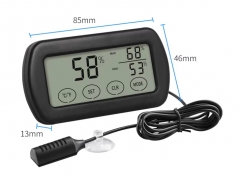 DTH-115L Touchscreen Reptile Thermometer Hygrometer - 1.5m Probe Max/Min Alarm for Terrarium/Aquarium
