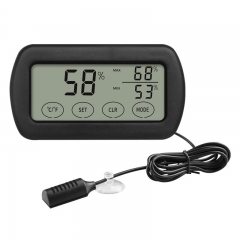 DTH-115L Touchscreen Reptile Thermometer Hygrometer - 1.5m Probe Max/Min Alarm for Terrarium/Aquarium