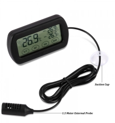 DTH-115L Touchscreen Reptile Thermometer Hygrometer - 1.5m Probe Max/Min Alarm for Terrarium/Aquarium