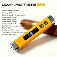 CX-3100 Newest ABS Cigar Hygrometer Probe-Type Dedicated Internal Humidity Meter LCD Display 10cm Measurement Depth 3-Year Warranty Cigar
