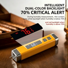 CX-3100 Newest ABS Cigar Hygrometer Probe-Type Dedicated Internal Humidity Meter LCD Display 10cm Measurement Depth 3-Year Warranty Cigar