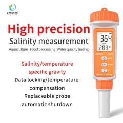 AE837A AZOVTES Aquarium Salinity Meter Electronic Fish Tank Hydrometer Density Tester 0~60 Temperature Range Aquaculture Model