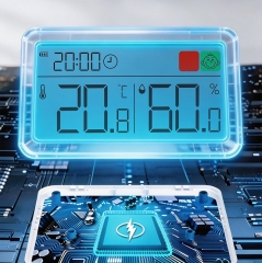 CX0121C Indoor electronic humidity thermometer with color screen and smiling face