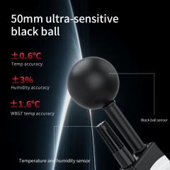 AZOVTES JE360 Factory Direct Sales High Quality WBGT Heat Index Meter Black Ball Temperature Humidity Tester Heatstroke