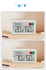 CX0121C Indoor electronic humidity thermometer with color screen and smiling face