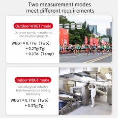 AZOVTES JE360 Factory Direct Sales High Quality WBGT Heat Index Meter Black Ball Temperature Humidity Tester Heatstroke