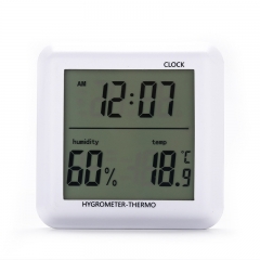 LCD Digital Clock Room Thermometers Temperature Sensor Humidity Meter Indoor Hygrometer