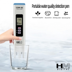 HM COM-80 Portable Digital 3-in-1 TDS/EC/TEMP Pen New Water Quality Tester for Aquarium Customizable OEM Plastic Meter
