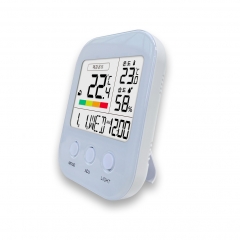 TH202A Clock indoor and outdoor household high-precision electronic body temperature and humidity meter, heatstroke prevention and high temperature alarm