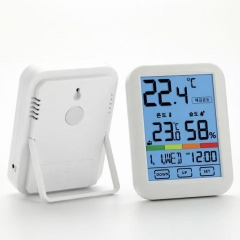 TH041A Indoor and outdoor digital large screen alarm clock, time and date, comfort indicator, backlit body temperature and humidity meter