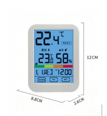 TH041A Indoor and outdoor digital large screen alarm clock, time and date, comfort indicator, backlit body temperature and humidity meter